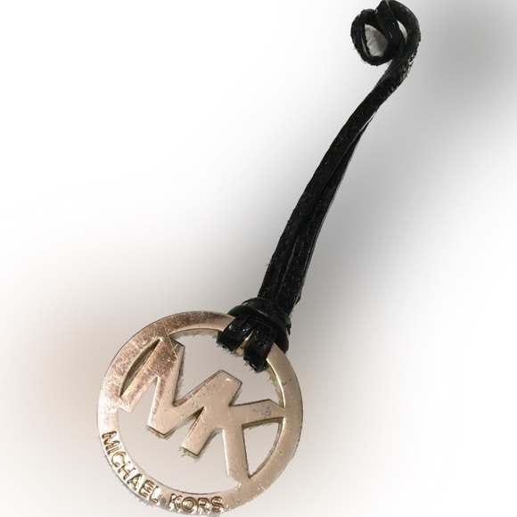 Michael Kors MK Charm Hang Tag Gold Tone Keychain Key Fob Charm - Picture 2 of 9